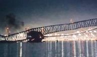 Amerika'da Geminin Çarptığı Köprü Saniyeler İçinde Yıkıldı