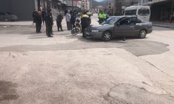 Motosikletin kadın sürücüsü yaralandı