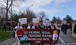 Edirne’de tıp fakültesi öğrencilerinden Gazze’ye destek yürüyüşü