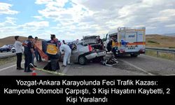 Yozgat-Ankara Karayolunda Feci Trafik Kazası: Kamyonla Otomobil Çarpıştı, 3 Kişi Hayatını Kaybetti, 2 Kişi Yaralandı