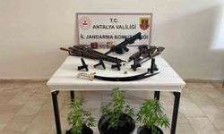 Antalya Serik’te Şok Baskın! Tabancalar, Av Tüfekleri ve Kenevir Yakalandı