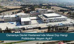 Osmaniye Devlet Hastanesi’nde Mesai Dışı Sağlık Hizmeti Devam Ediyor: Hangi Poliklinikler Akşam Açık? İşte Detaylar