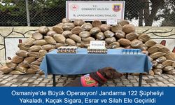 Osmaniye’de Büyük Operasyon! Jandarma 122 Şüpheliyi Yakaladı, Kaçak Sigara, Esrar ve Silah Ele Geçirildi