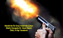 Mardin'de İki Grup Arasında Çıkan Silahlı Kavgada M. Veysi Demir Öldü, 6 Kişi Yaralandı