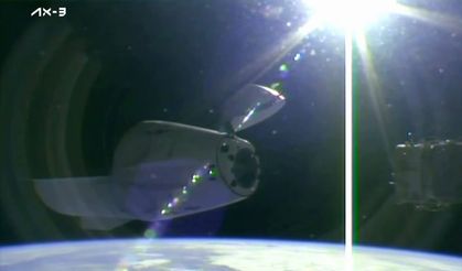 Astronot Gezeravcı’yı taşıyan Dragon kapsülü ISS’ten ayrıldı