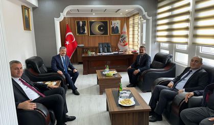Osmaniye Valisi Erdinç Yılmaz, Yarbaşı Belediye Başkanı Aksoy'a hayırlı olsun ziyaretinde bulundu