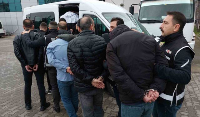 Samsun’da suç örgütü operasyonunda 8 kişi adliyeye sevk edildi