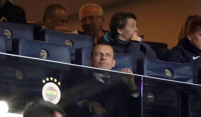 UEFA Başkanı Ceferin, Fenerbahçe - Union SG maçını tribünden takip etti