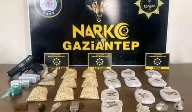 Gaziantep’te Uyuşturucu Çetelerine Dev Darbe: 4 Kilo Metamfetamin ve 81 Bin Hap Yakalandı