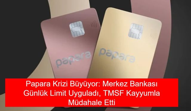Papara Krizi Büyüyor: Merkez Bankası Günlük Limit Uyguladı, TMSF Kayyumla Müdahale Etti