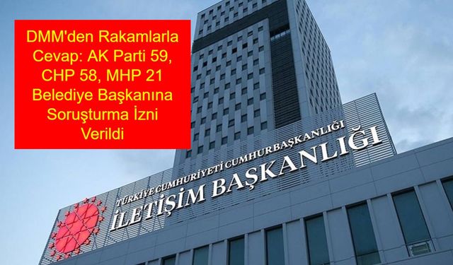Siyasi Adalet Tartışmalarına DMM'den Rakamlarla Cevap: AK Parti 59, CHP 58, MHP 21 Belediye Başkanına Soruşturma İzni Verildi