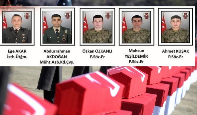 Son Dakika Şehitlerin Adları Tek Tek Açıklandı: MSB, Pençe-Kilit Operasyon Bölgesinde Metan Gazı Nedeniyle Şehit Olan Askerleri Duyurdu