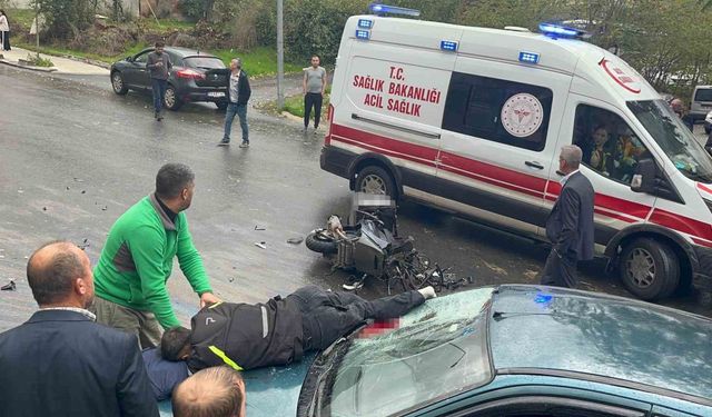 Tekirdağ Çorlu’da dehşet anları! Motosiklet otomobile çarptı: iki kuzen ağır yaralandı