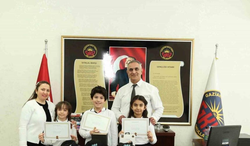 Siber zeka bilgi yarışmasına Gaziantep Kolej Vakfı Özel İlkokulu damgası