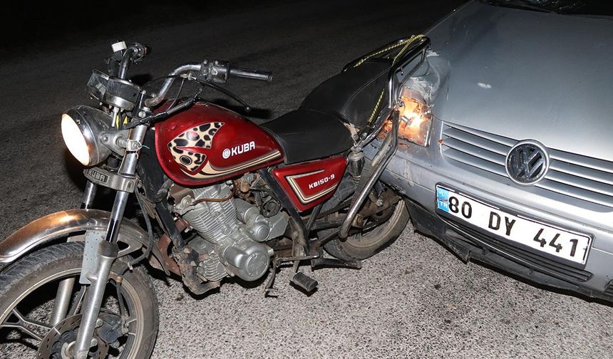 Osmaniye Düziçi'nde Kaza Anı! Motosiklet ile Otomobil Neden Çarpıştı?