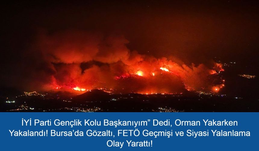 İYİ Parti Gençlik Kolu Başkanıyım” Dedi, Orman Yakarken Yakalandı! Bursa’da Gözaltı, FETÖ Geçmişi ve Siyasi Yalanlama Olay Yarattı!