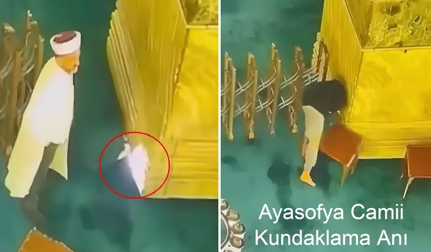 Ayasofya Camii’ni ateşe verme teşebbüsü! Cebinden çıkardığı belgeleri tutuşturarak kutsal mabedi yakmak istedi
