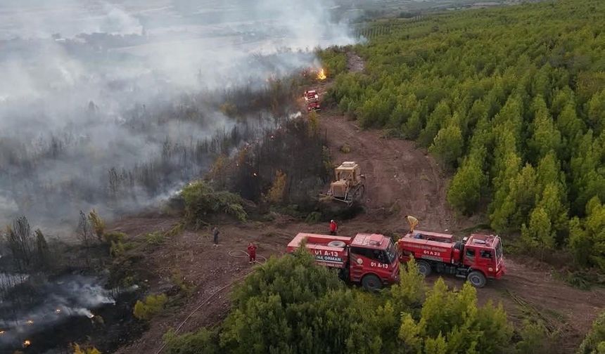Osmaniye Sumbas’ta Anız Yangını Havadan ve Karadan Müdahaleyle Kontrol Altına Alınarak Söndürüldü
