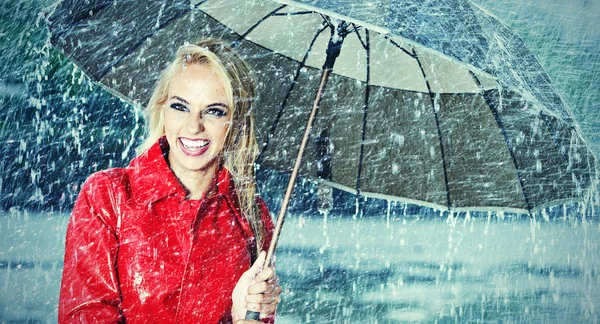 Depositphotos 12293735 Stock Photo Beautiful Blonde Woman Holding Umbrella
