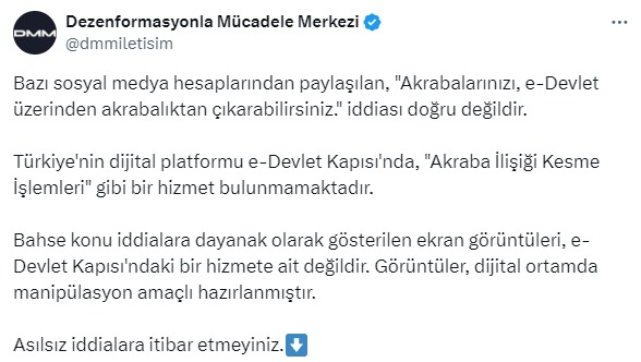 Akrabalari E Devlet Uzerinden Ci