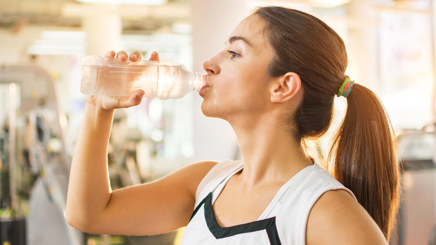 Woman Drinking Water Tease Today