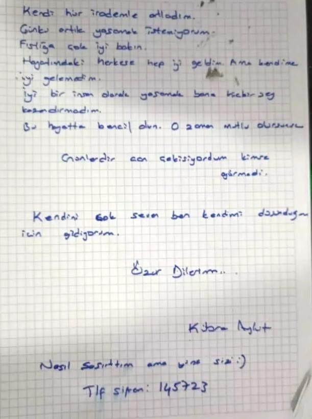 Intihar Eden Fenomen Kubra Aykut