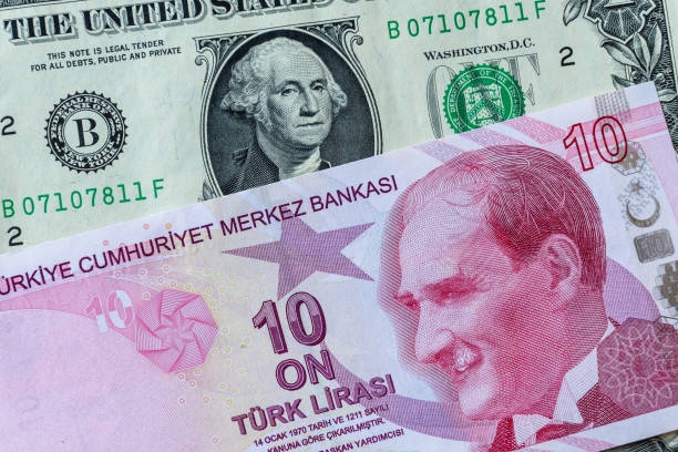 Close Up Turkish Ten Lira And Us