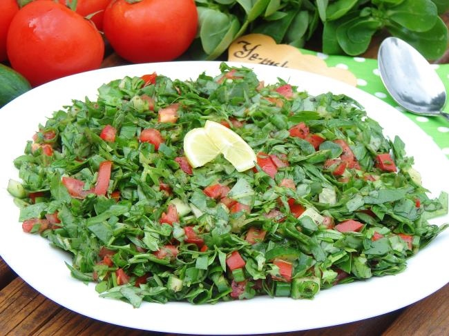 Semizotlu Kasik Salatasi Resimli
