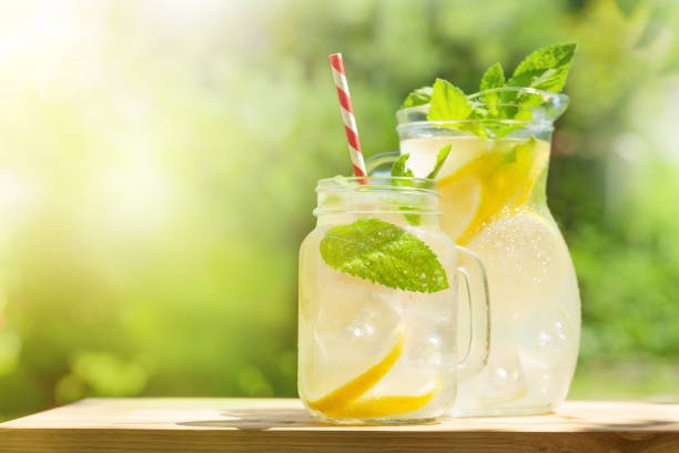 Fresh Homemade Lemonade With Lem