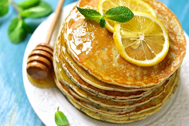 Homemade Poppy Seed Lemon Pancak
