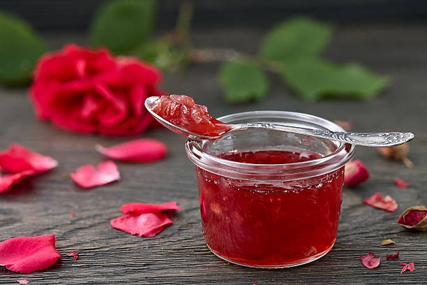 Rose Petal Jam On Dark Backgroun