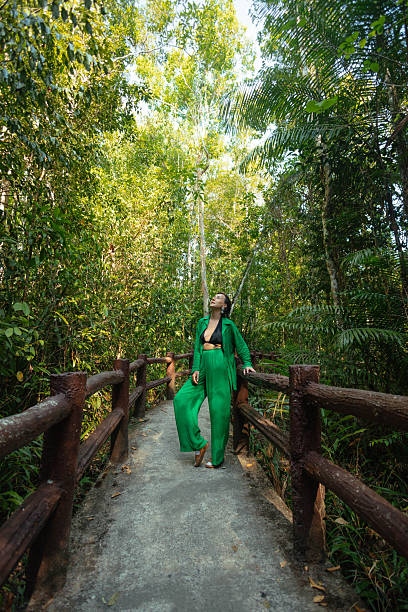 Woman Dressed In A Vibrant Green