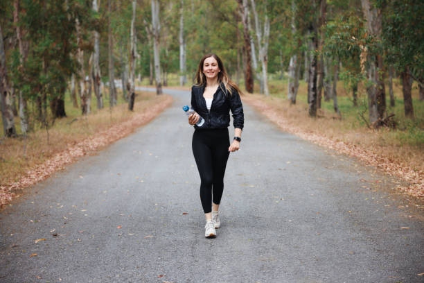Woman Running In Urban Environme