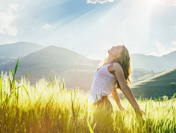 Young Woman Outdoor Enjoying The
