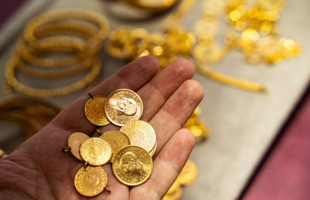 Human Hand Holding Turkish Gold