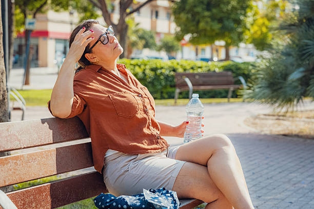 Displeased Woman Eyes Closed Sit