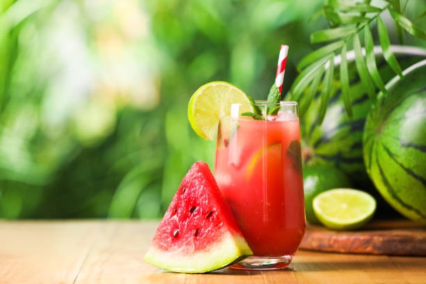 Glass Of Freshly Made Watermelon